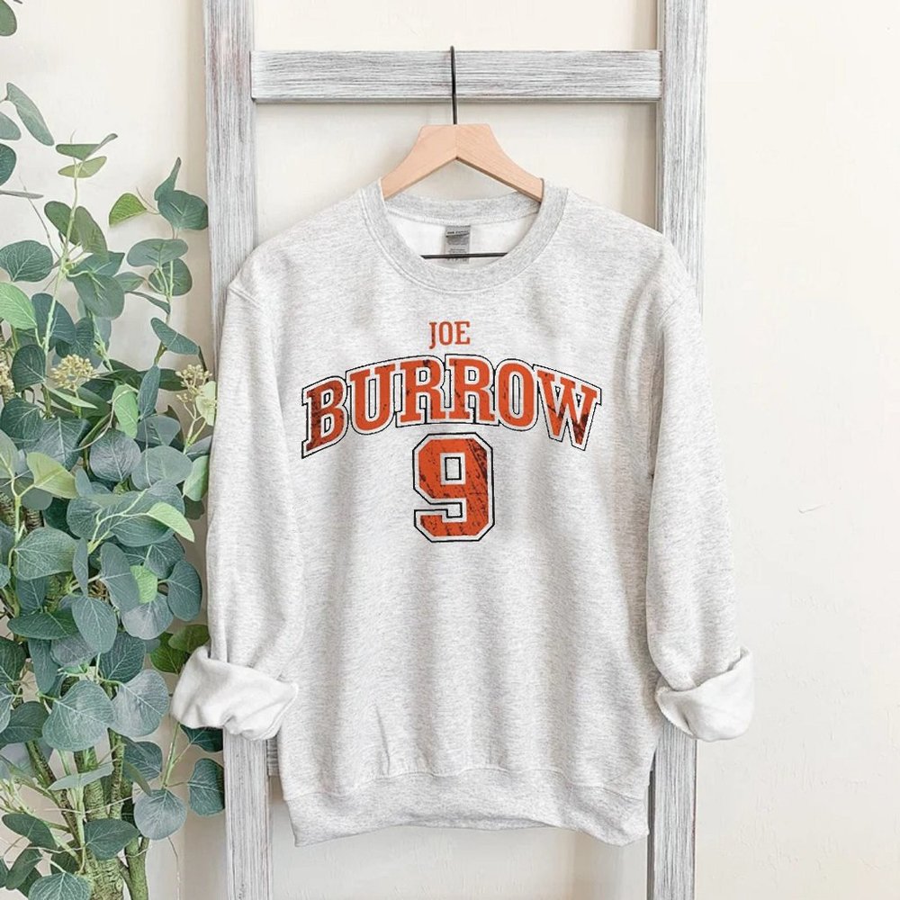 Joe Burrow 9 Cincinnati Vintage Sweatshirt Joe Burrow Shirt Joe Cool Joe Glasses